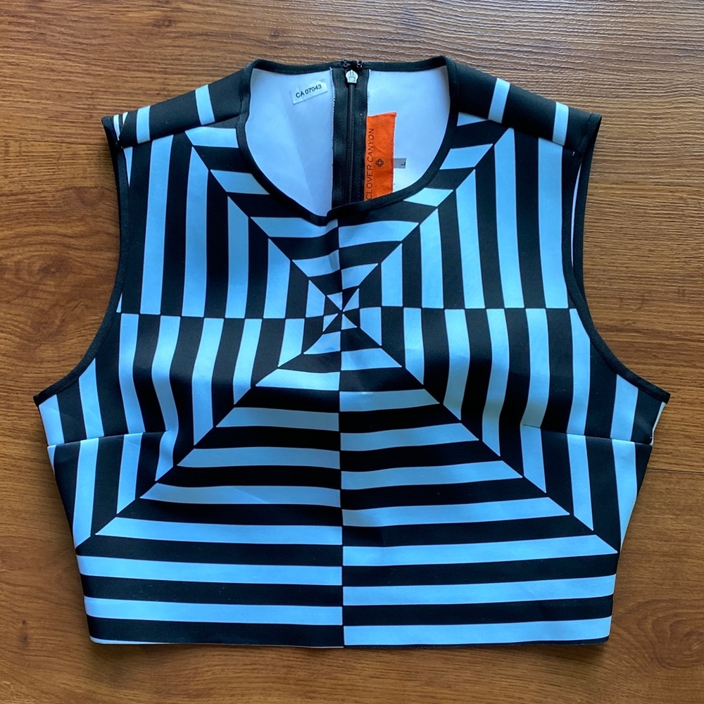 Geometric pattern crop top